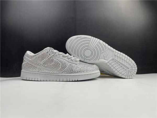 Cactus Plant Flea Market x Swarovski x Nike Dunk Low Pure Platinum