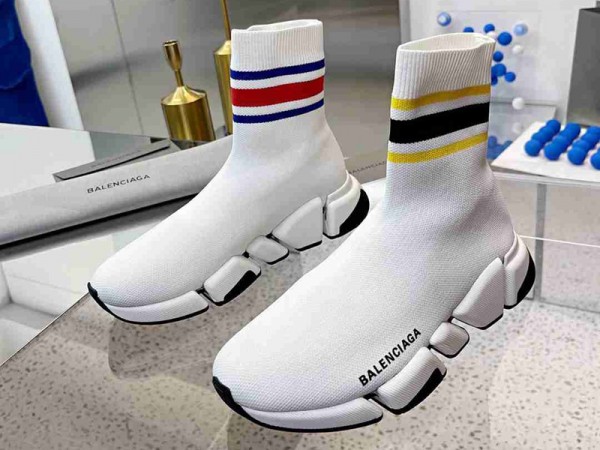 Balenciaga Speed 2.0 Sneaker White with Stripe