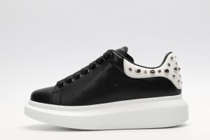 Alexander McQueen Oversized Studded Sneaker Black White