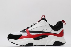 Dior B22 Sneaker White Black Red 3SN231YRK_H360