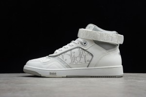 Dior B27 High Top Sneaker White Gray 3SH132ZIJ_H068