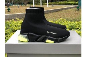 Balenciaga Speed Clear Sole Sneaker Black/Green