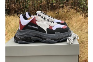 Balenciaga Triple S Clear Sole White/Red/Black