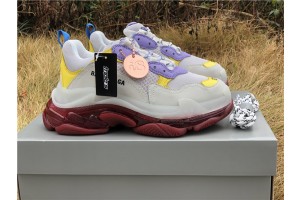 Balenciaga Triple S Clear Sole Purple/Yellow/Red