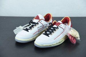 Off-White x Air Jordan 2 Low White Red DJ4375-106