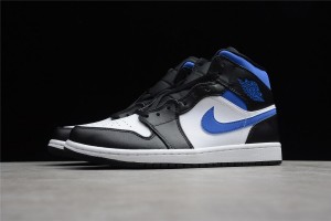 Air Jordan 1 Mid Black White Royal 554724-140