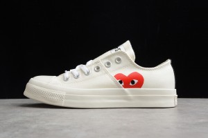 2021 CDG Play x Converse Chuck Taylor All Star 70 Low White 1CL878