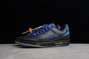 Off-White x Air Jordan 2 Low Black Blue DJ4375-004