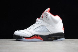 Air Jordan 5 Retro "Fire Red" Silver Tongue (2020)