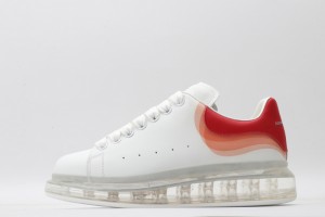 Alexander McQueen Oversized Sneaker White Red Clear Sole